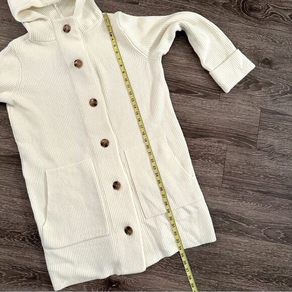 Ann Taylor Cream Long Length Hooded Sweater New - Picture 8 of 10